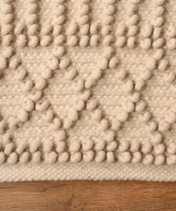 Cotton rug - Nordland ivory - close up materiaal, thumbnail