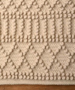 Cotton rug - Nordland ivory - close up materiaal, thumbnail