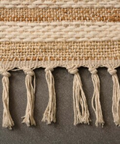 Kilim rug - Lana natural/white - close up zijkant, thumbnail