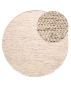 Round wool rug - Ulstein white/grey - overzicht