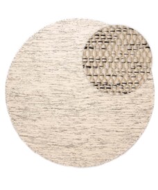 Round wool rug - Ulstein white/black - overzicht, thumbnail