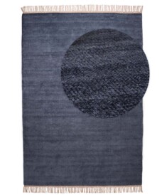 Viscose rug - Gem blue - overzicht boven, thumbnail