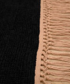 Viscose rug - Gem black - close up zijkant, thumbnail Viscose rug - Gem black - close up zijkant, thumbnail