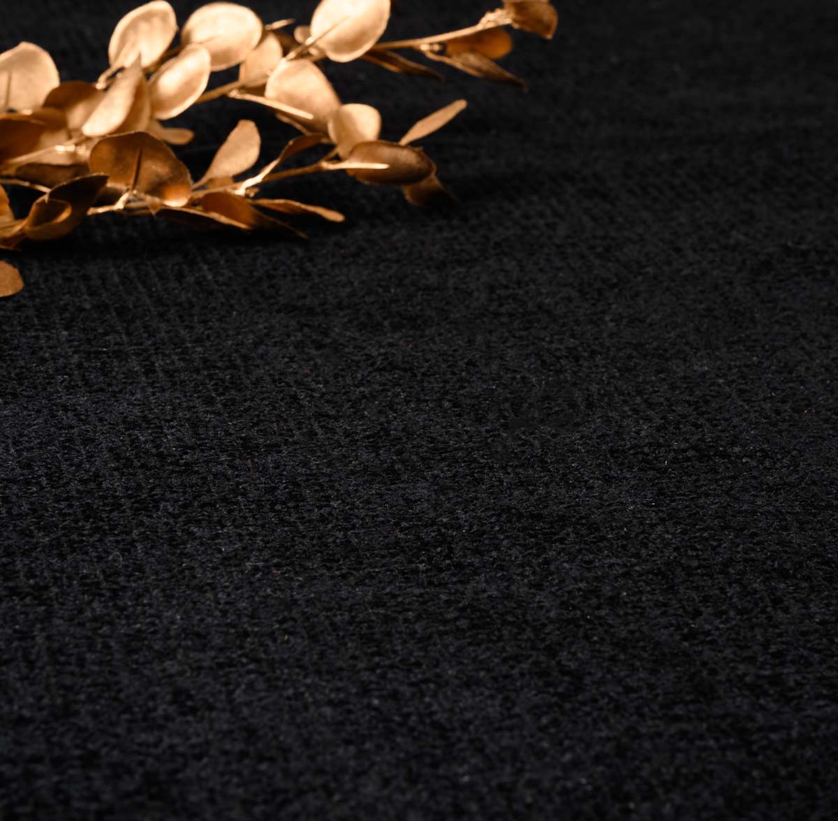 Viscose rug - Gem black - close up materiaal Viscose rug - Gem black - close up materiaal
