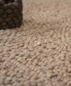 Wool rug - Agder beige - close up materiaal, thumbnail