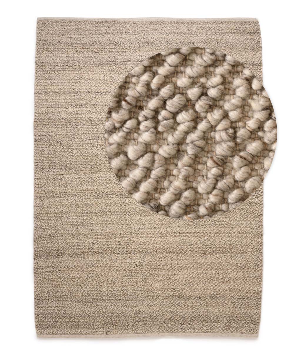Wool rug - Agder light grey - overzicht Wool rug - Agder light grey - overzicht