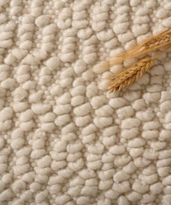Wool rug - Agder white - close up materiaal, thumbnail