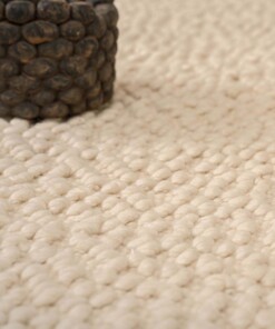 Wool rug - Agder white - close up materiaal, thumbnail