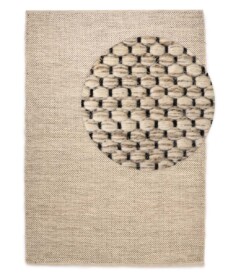 Wool rug - Odda white/taupe - overzicht, thumbnail