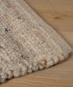 Wool rug - Tinn grey - close up hoek, thumbnail Wool rug - Tinn grey - close up hoek, thumbnail