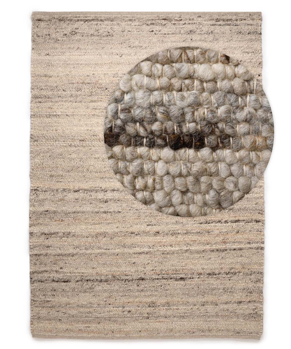 Wool rug - Tinn grey - overzicht Wool rug - Tinn grey - overzicht