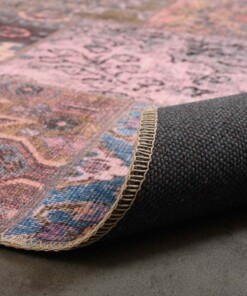 Patchwork rug - Fade Dreamer purple - close up vouw, thumbnail