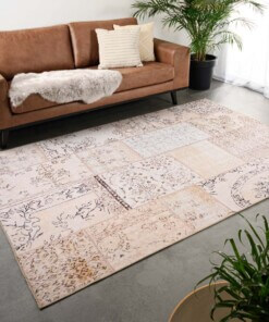 Patchwork rug - Fade Heritage beige - sfeer Patchwork rug - Fade Heritage beige - sfeer