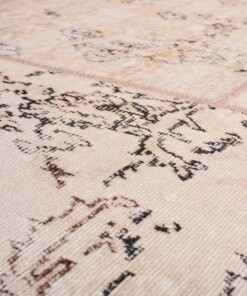Patchwork rug - Fade Heritage beige - close up materiaal, thumbnail