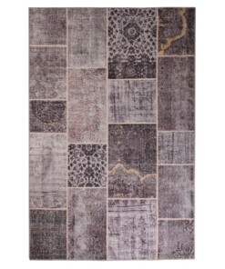 Patchwork rug - Fade Heritage taupe - overzicht boven