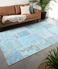 Patchwork rug - Fade Heritage turquoise - sfeer