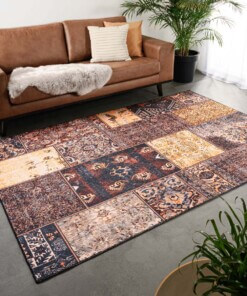 Patchwork rug - Fade No.1 gold/brown - sfeer, thumbnail