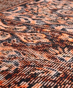 Patchwork rug - Fade No.1 gold/brown - close up materiaal, thumbnail
