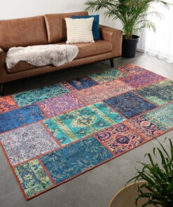 Patchwork rug - Fade No.1 multi - sfeer