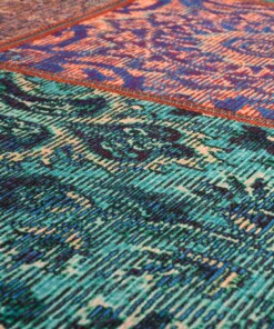 Patchwork rug - Fade No.1 multi - close up materiaal, thumbnail