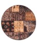 Patchwork round rug​ - Fade No.1 gold/brown - overzicht boven, thumbnail