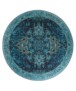 Vintage round rug - Fade No.2 blue - overzicht boven, thumbnail