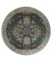 Vintage round rug - Fade No.2 green - overzicht boven, thumbnail