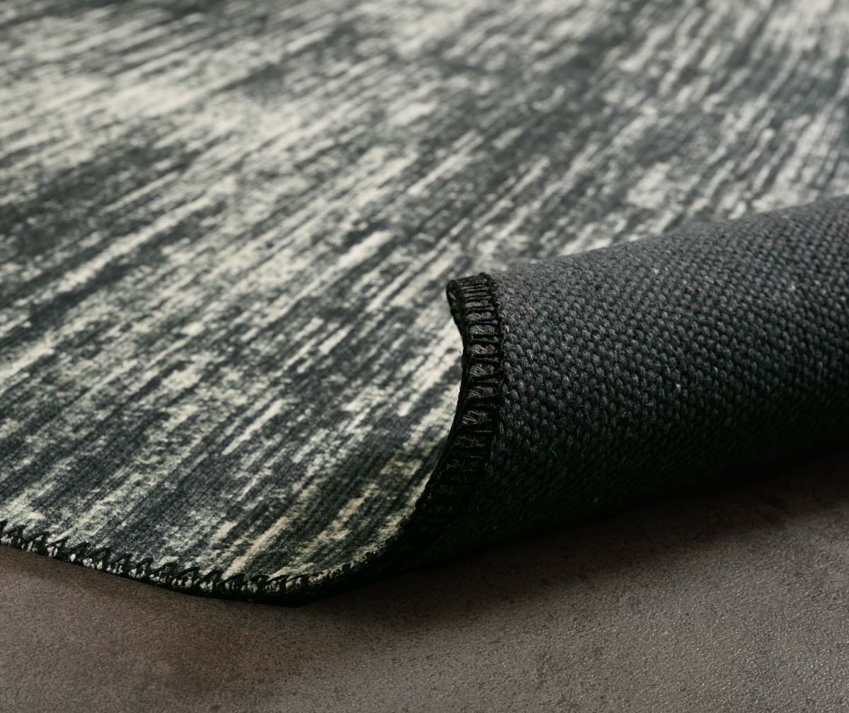 Vintage rug - Fade Blend green - close up vouw Vintage rug - Fade Blend green - close up vouw