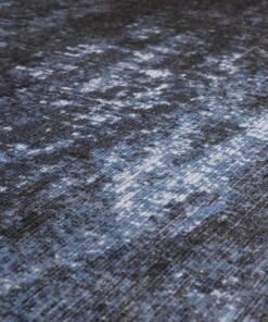 Vintage rug - Fade Celestial blue/black - close up materiaal, thumbnail