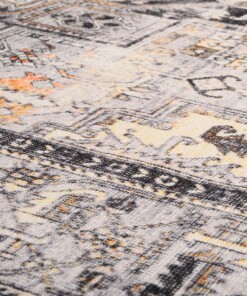 Vintage rug - Fade Mellow grey - close up materiaal, thumbnail