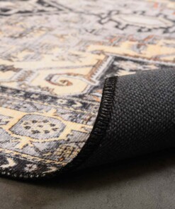 Vintage rug - Fade Mellow grey - close up vouw, thumbnail