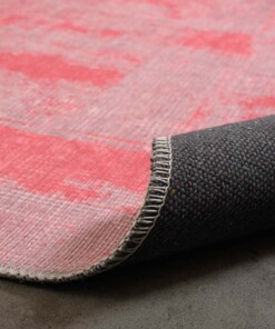 Vintage rug - Fade Mystic pink - close up vouw, thumbnail