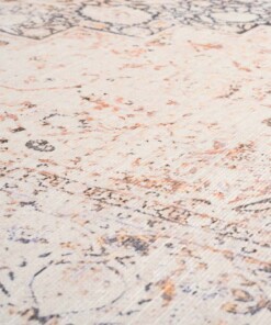 Vintage round rug - Fade No.2 grey - close up materiaal, thumbnail