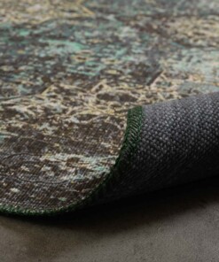 Vintage rug - Fade No.2 green - close up vouw, thumbnail