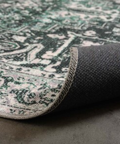 Vintage rug - Fade No.3 green - close up vouw, thumbnail