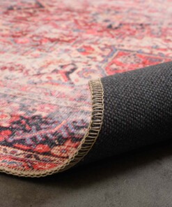 Vintage Rug - Fade Noble Red - close up vouw, thumbnail