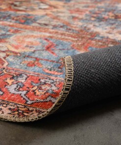 Vintage rug - Fade Opulence red - close up vouw, thumbnail