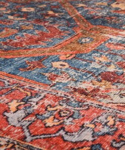 Vintage rug - Fade Opulence red - close up materiaal, thumbnail