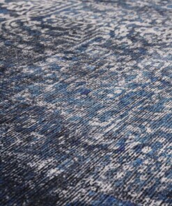 Vintage rug - Fade Stellar blue/silver - close up materiaal, thumbnail