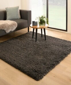 Square thick rug - Cozy Shaggy dark grey - sfeer