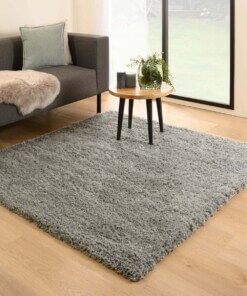 Square thick rug - Cozy Shaggy grey - sfeer