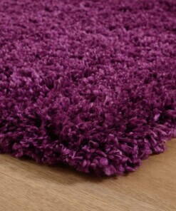 Square thick rug - Cozy Shaggy purple - close up, thumbnail