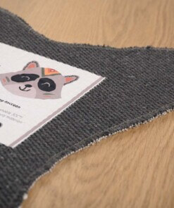Raccoon rug kids - Smile grey - close up, thumbnail