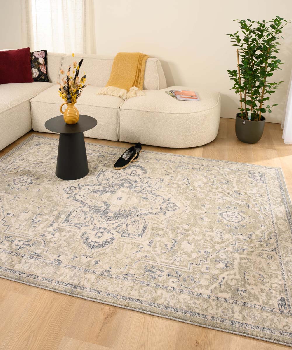Vintage rug - Classic Bernard green/ivory Vintage rug - Classic Bernard green/ivory