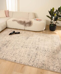 Modern rug - Fancy Tribute white/black