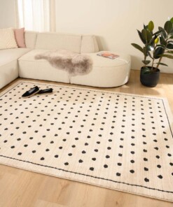 Polka dot rug - Fancy Dots cream