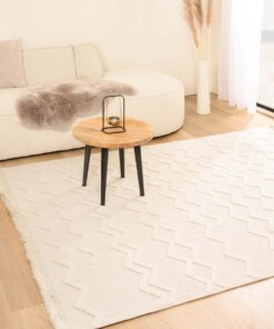 Japandi rug - Knit Aura white