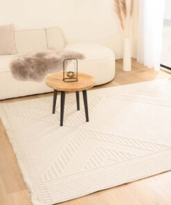 Japandi rug - Knit Diamond white