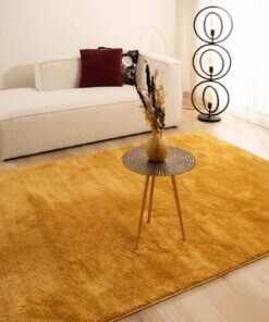 Velvet rug - Flair gold
