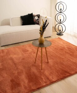 Velvet rug - Flair terracotta